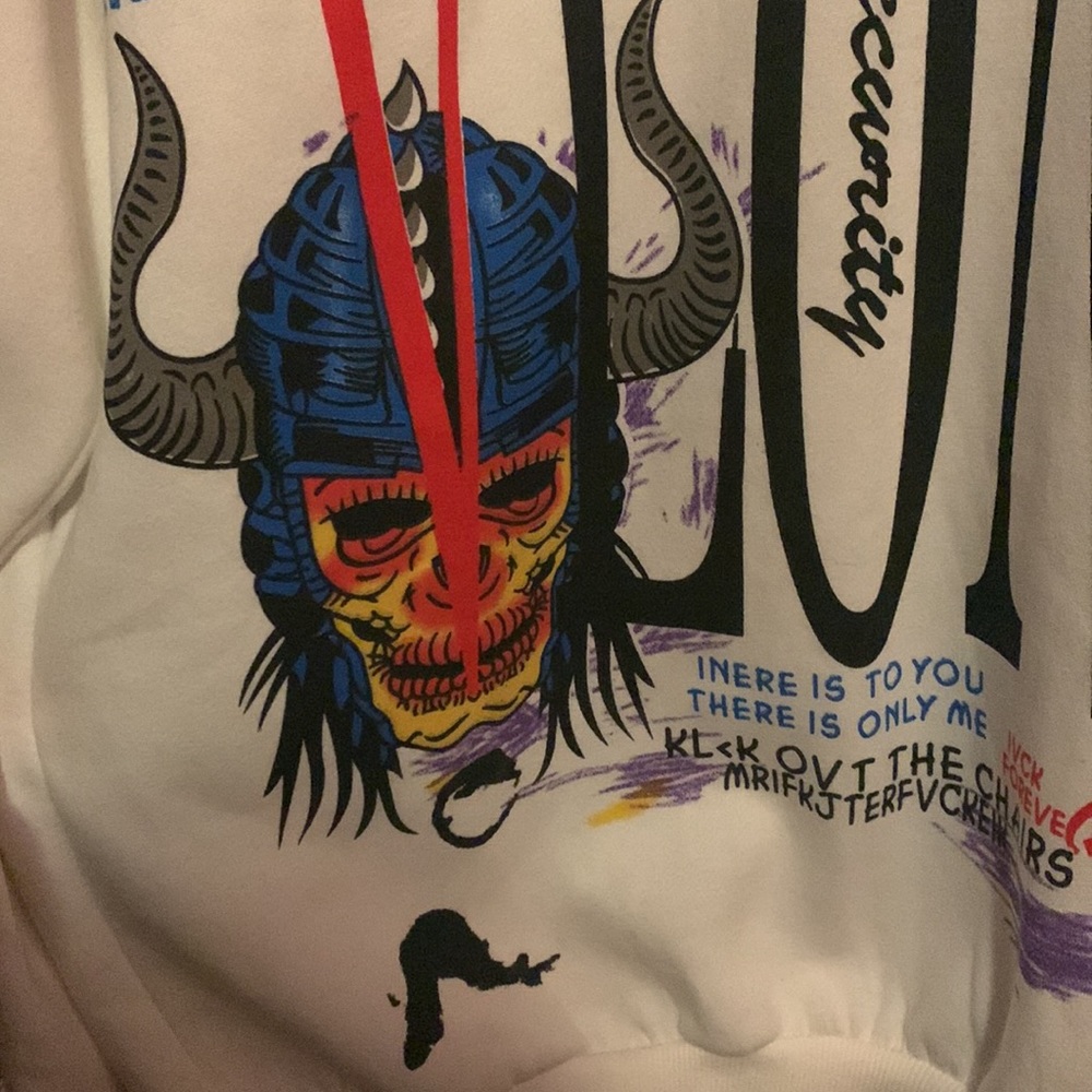 VLONE Graffiti Hip Hop Pullover Hoodie - Picture 6 of 13